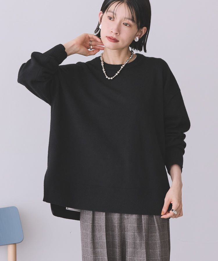 AMERICAN HOLIC「【WEB限定】バイパチサイドスリットニットプルオーバー＜静電気軽減＞」|ニット・セーター|