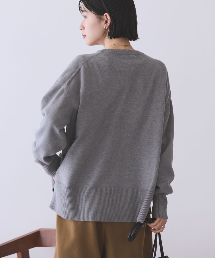 AMERICAN HOLIC「【WEB限定】バイパチサイドスリットニットプルオーバー＜静電気軽減＞」|ニット・セーター|