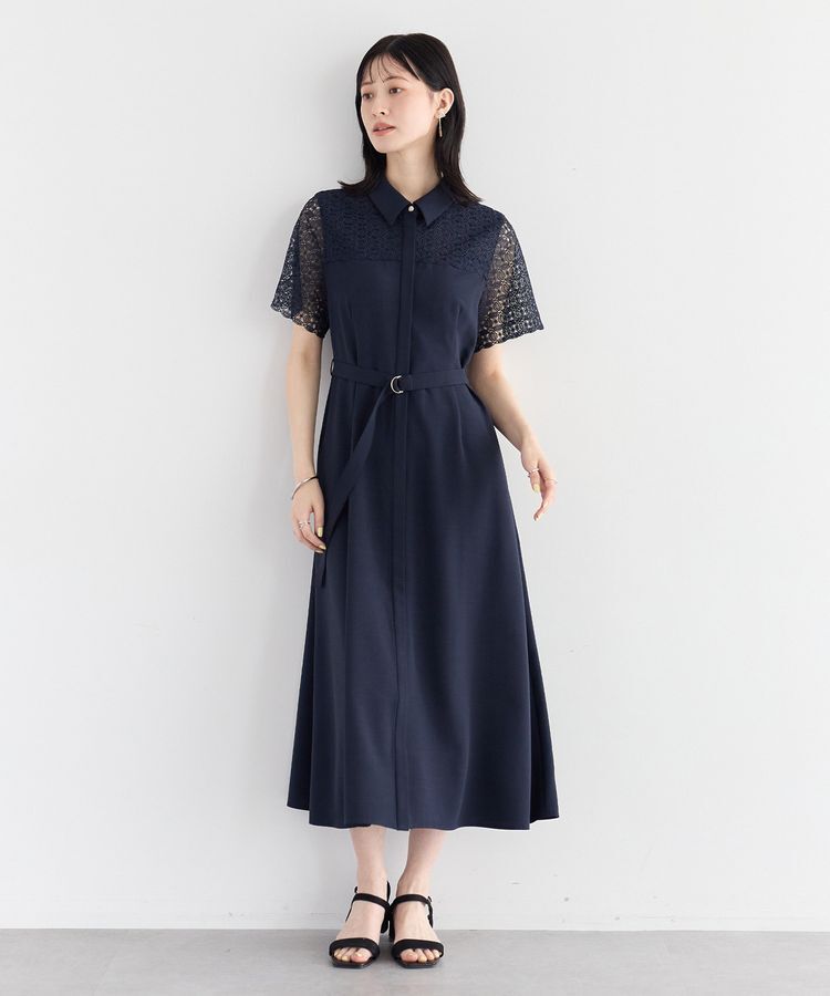 YECCA VECCA「レース切替ワンピース」|ワンピース|