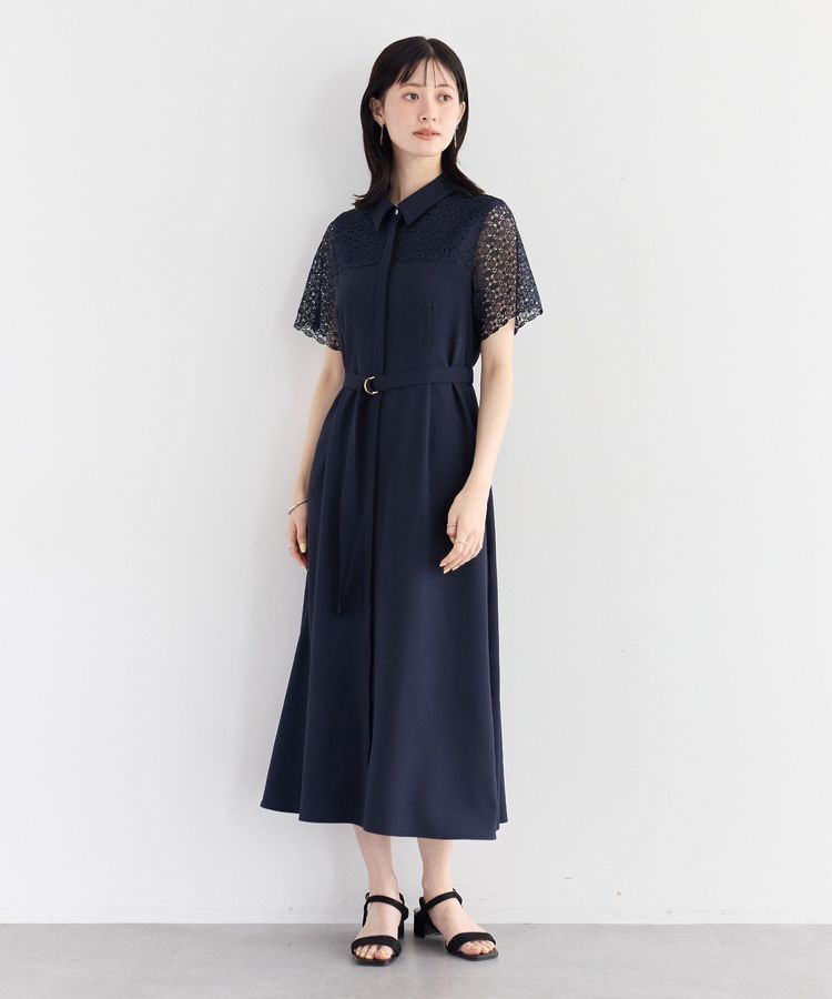 YECCA VECCA「レース切替ワンピース」|ワンピース|