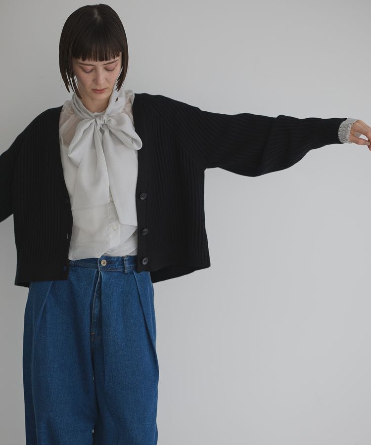 GARAGE OF GOOD CLOTHING「ボリューム袖ショート丈カーディガン」|カーディガン|