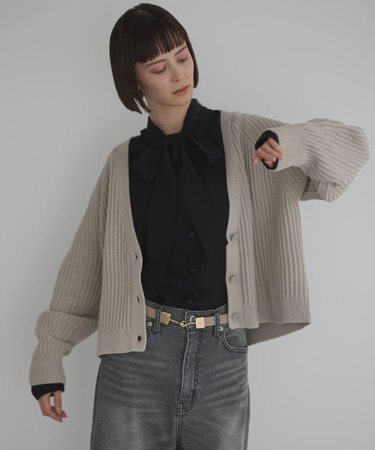 GARAGE OF GOOD CLOTHING「ボリューム袖ショート丈カーディガン」|カーディガン|