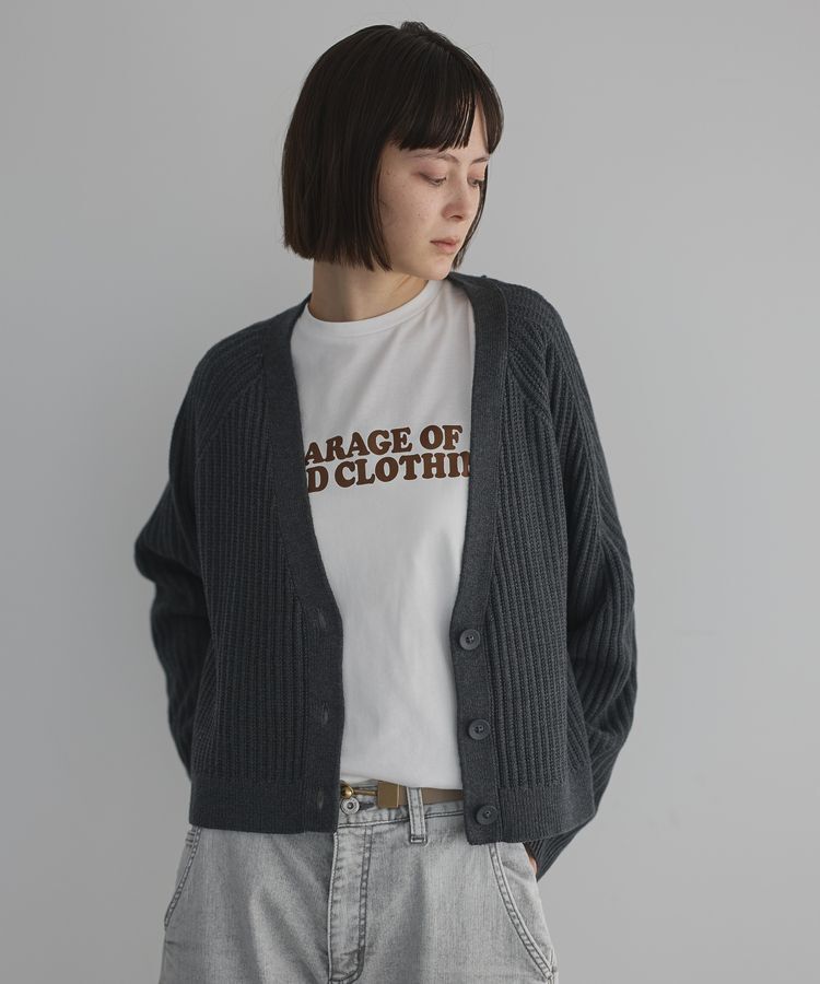 GARAGE OF GOOD CLOTHING「ボリューム袖ショート丈カーディガン」|カーディガン|