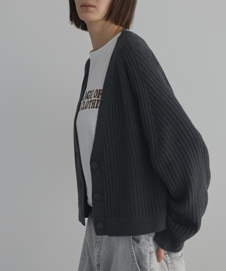 GARAGE OF GOOD CLOTHING「ボリューム袖ショート丈カーディガン」|カーディガン|