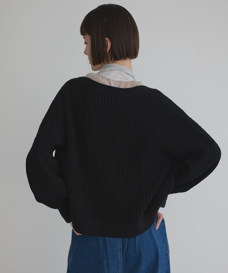GARAGE OF GOOD CLOTHING「ボリューム袖ショート丈カーディガン」|カーディガン|