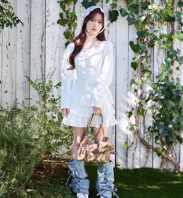 「【Denim Collection】リボンデニムレッグウォーマー」|その他|
