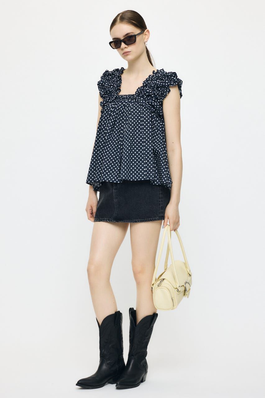 MOUSSY「SHOULDER FRILLS トップス」|シャツ・ブラウス|