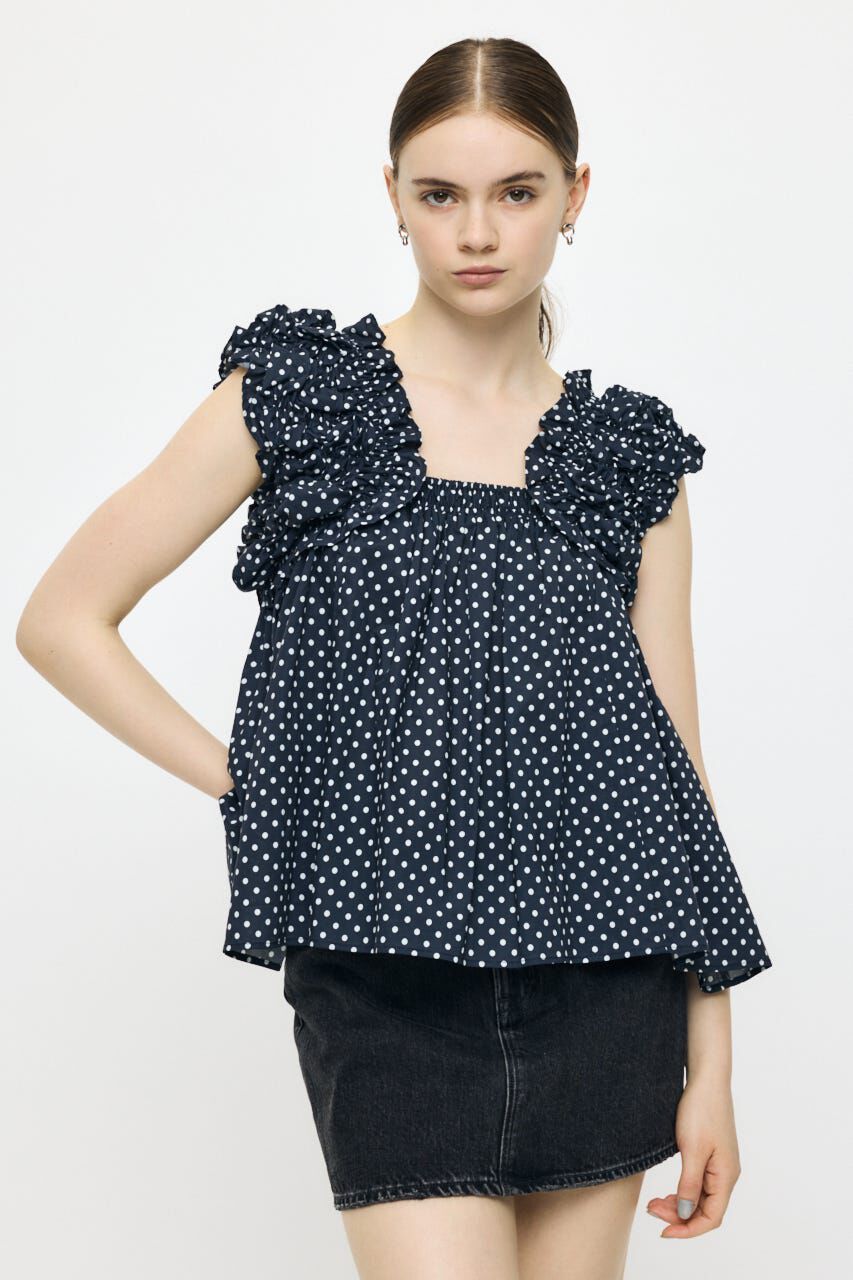 MOUSSY「SHOULDER FRILLS トップス」|シャツ・ブラウス|