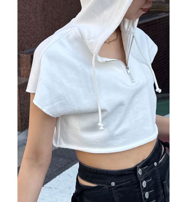 EMODA「カバージップフーディ」|Tシャツ・カットソー|ホワイト