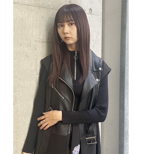 MURUA「ハーフジップリブニット」|ニット・セーター|