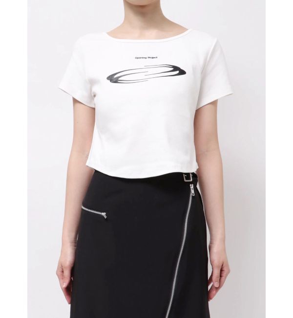 MURUA「【Opening Project】W Squareneck Cropped Symbol T Shirt」|Tシャツ・カットソー|