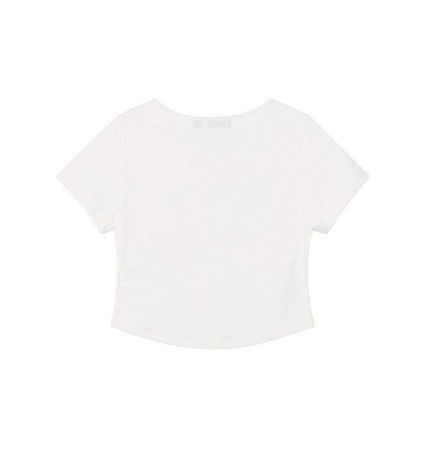 MURUA「【Opening Project】W Squareneck Cropped Symbol T Shirt」|Tシャツ・カットソー|