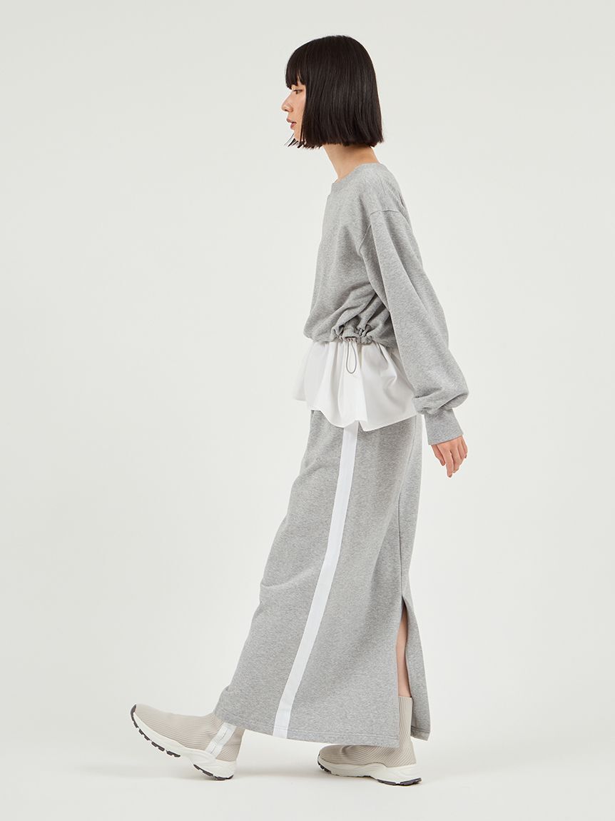 emmi atelier「布帛ドッキング裏毛セットアップ」|ワンピース|