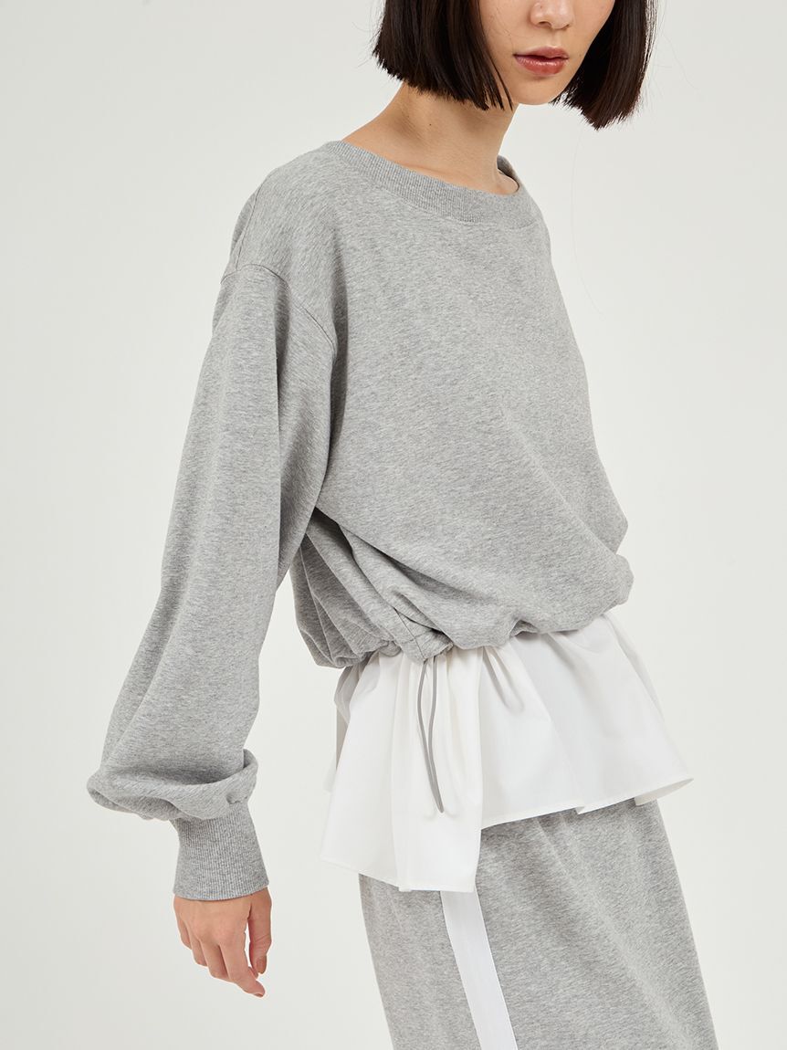 emmi atelier「布帛ドッキング裏毛セットアップ」|ワンピース|