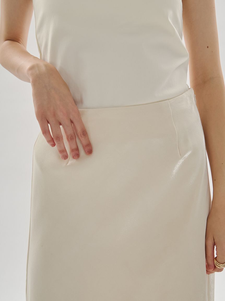 emmi atelier「シャイニーサテンナロースカート」|スカート|