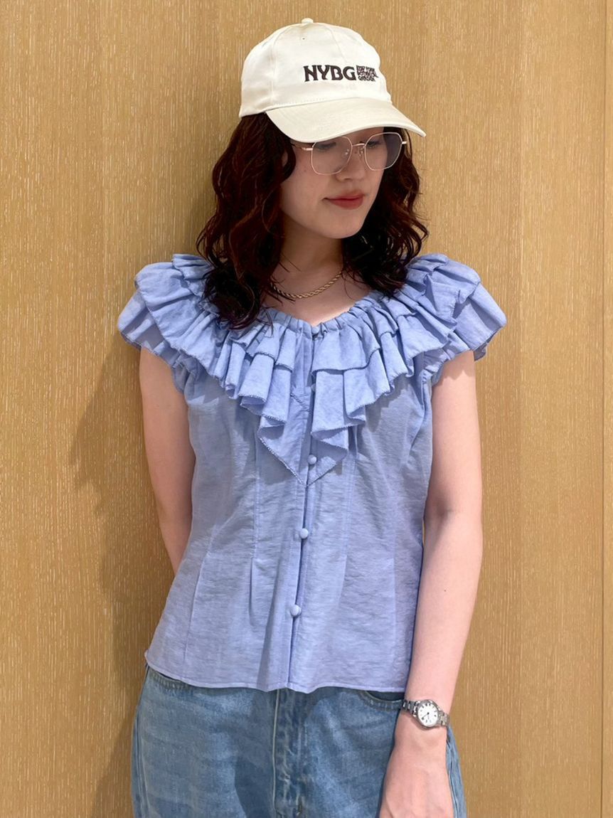 emmi atelier「フリルデザインブラウス」|シャツ・ブラウス|