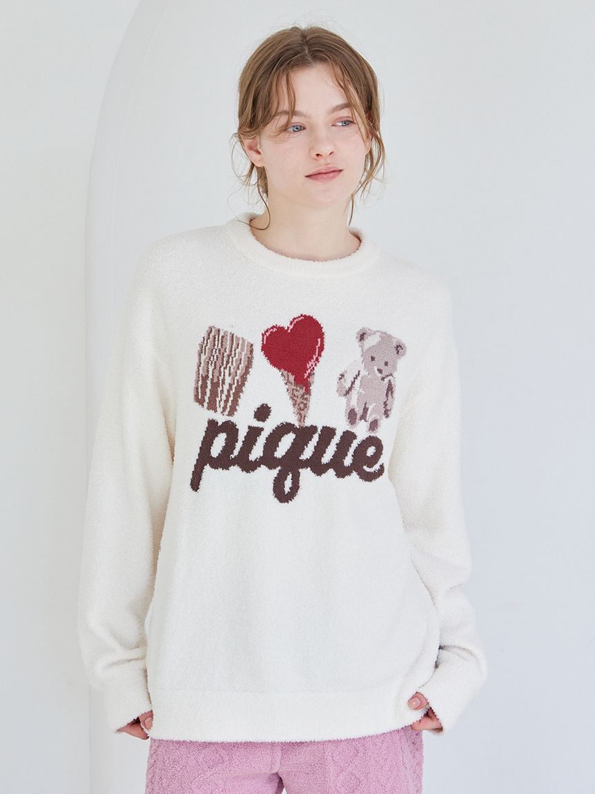 gelato pique「ワンポイントジャガードプルオーバー」|ルームウェア|