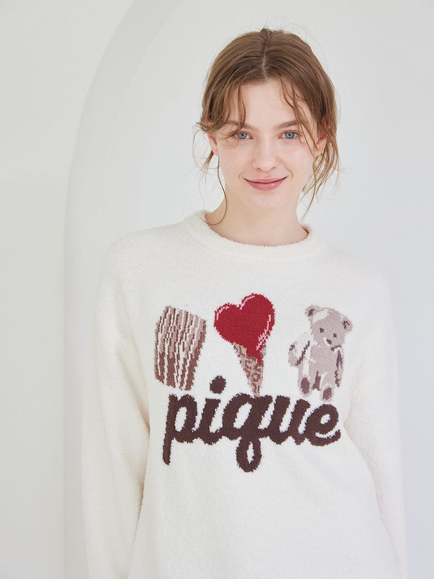 gelato pique「ワンポイントジャガードプルオーバー」|ルームウェア|