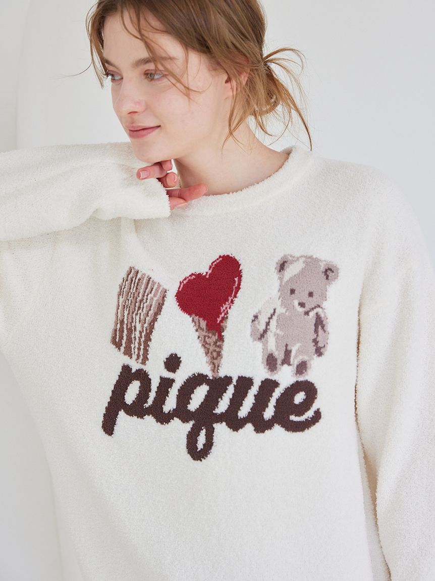 gelato pique「ワンポイントジャガードプルオーバー」|ルームウェア|