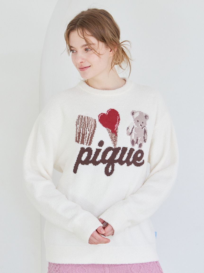 gelato pique「ワンポイントジャガードプルオーバー」|ルームウェア|