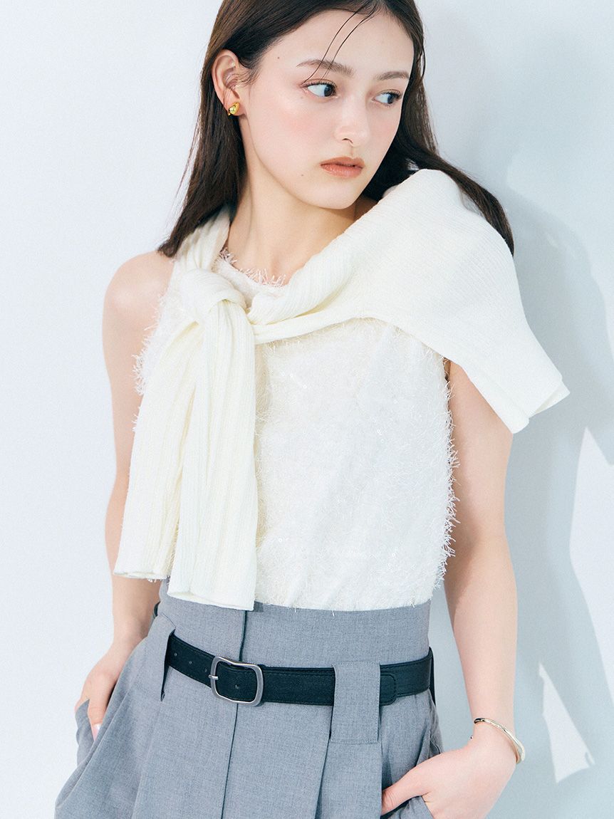 SNIDEL「ファブリックノースリカットプルオーバー」|Tシャツ・カットソー|