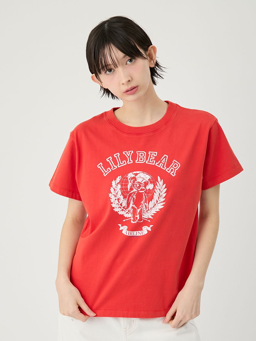 LILY BROWN「【Lily Bear】エアラインTシャツ」|Tシャツ・カットソー|
