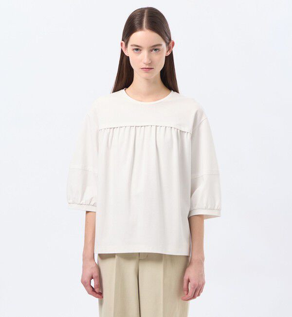 MACKINTOSH PHILOSOPHY「フロントギャザージャージブラウス」|Tシャツ・カットソー|