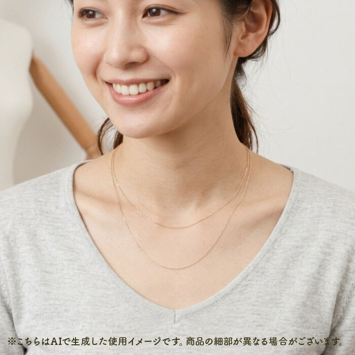 BACKYARD FAMILY「金 ネックレス 18金 通販 日本製 ネックレスチェーン チェーンネックレス 18K 長さ40cm」|その他|