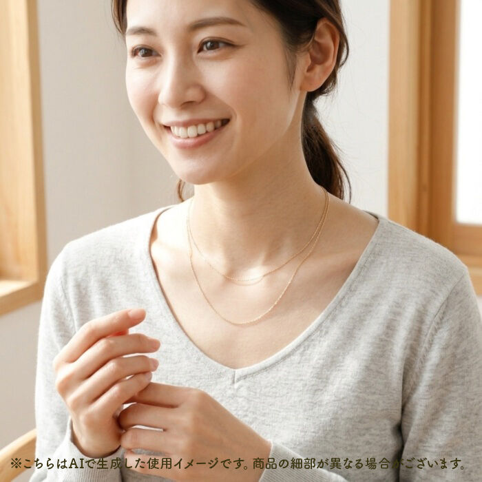 BACKYARD FAMILY「金 ネックレス 18金 通販 日本製 ネックレスチェーン チェーンネックレス 18K 長さ50cm」|その他|