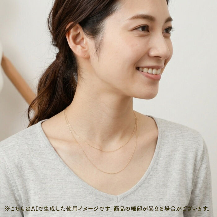BACKYARD FAMILY「金 ネックレス 18金 通販 日本製 ネックレスチェーン チェーンネックレス 18K 長さ50cm」|その他|