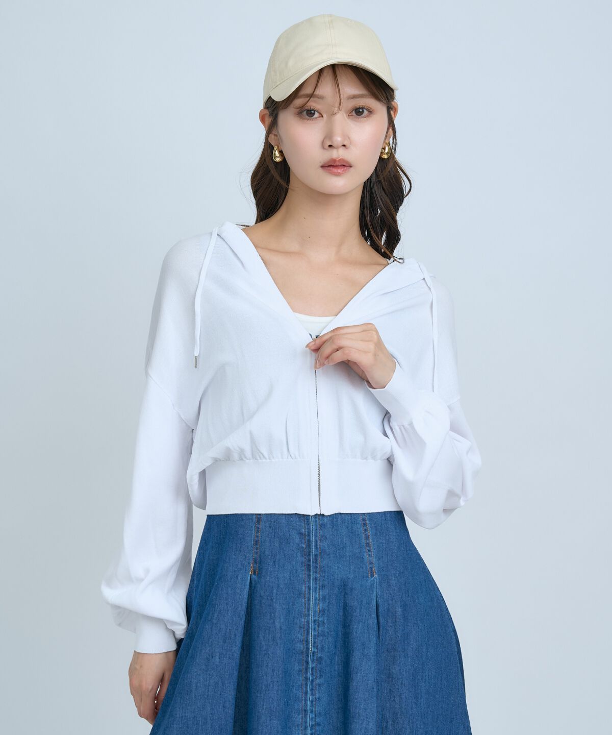 アンドクチュール「UVカットZIPパーカー」|パーカー|