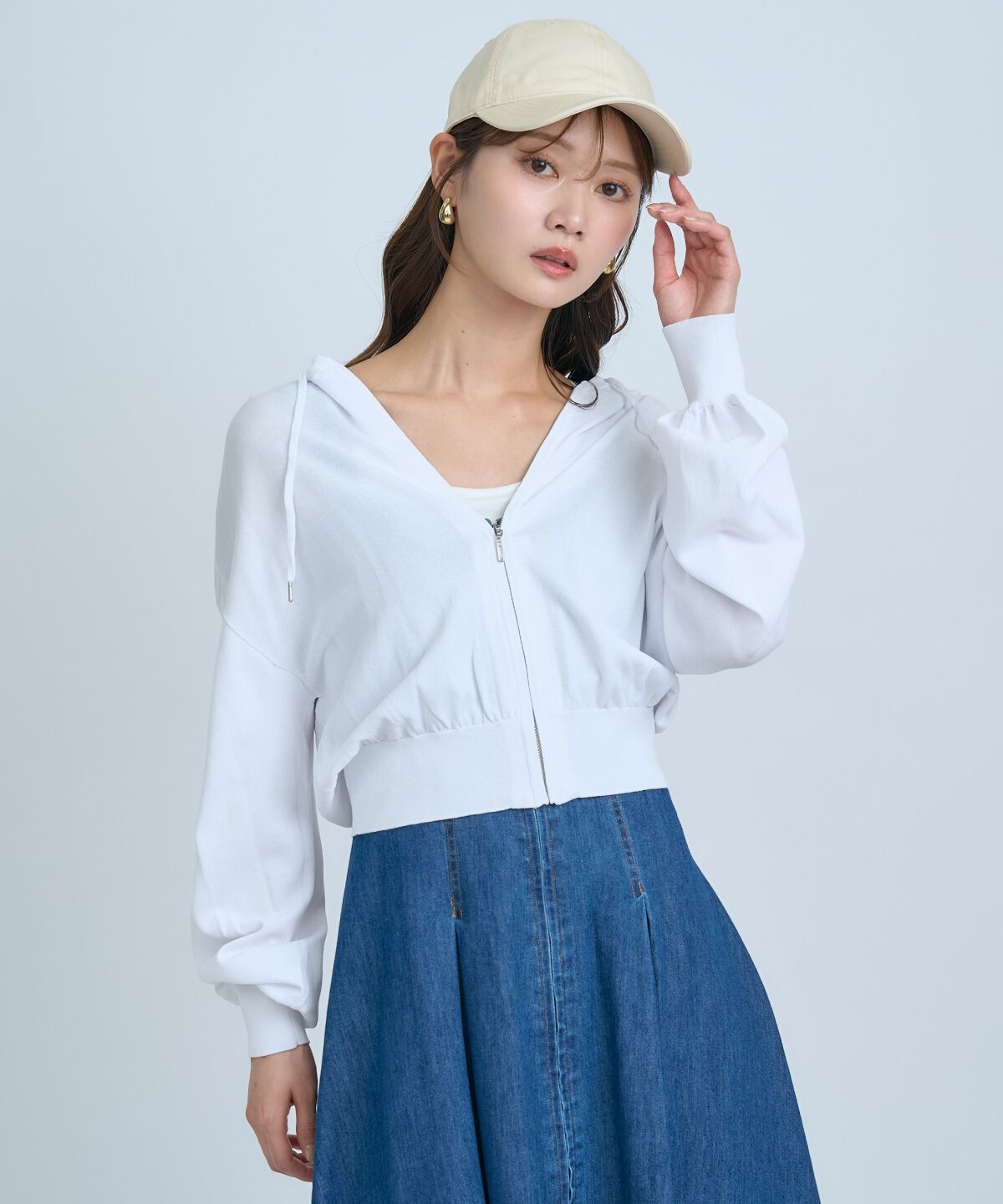 アンドクチュール「UVカットZIPパーカー」|パーカー|