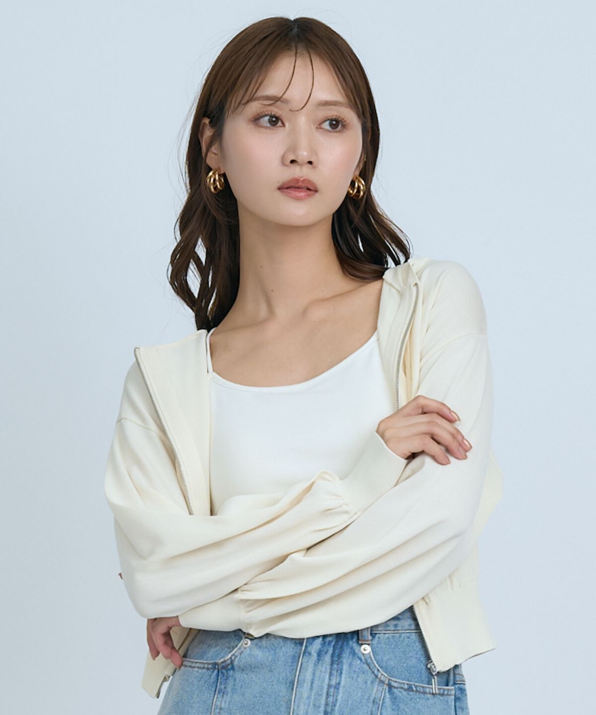 アンドクチュール「UVカットZIPパーカー」|パーカー|