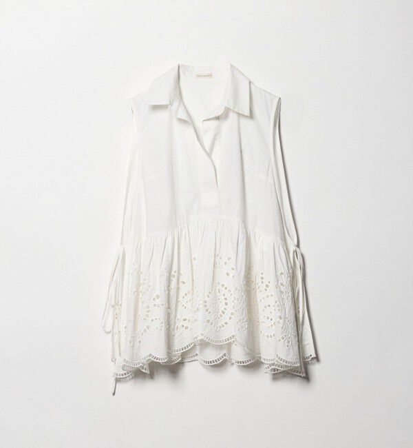 EMMEL REFINES「＜PROTAGONISTA＞カットワーク ノースリーブ ブラウス＜ Select by EMMEL REFINES ＞」|シャツ・ブラウス|OFF WHITE