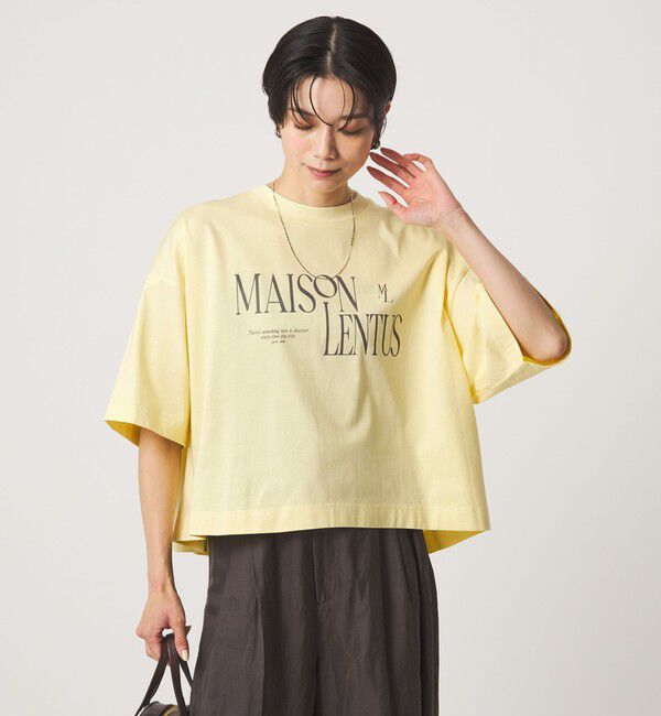 green label relaxing/バック タック ロゴ Tシャツ