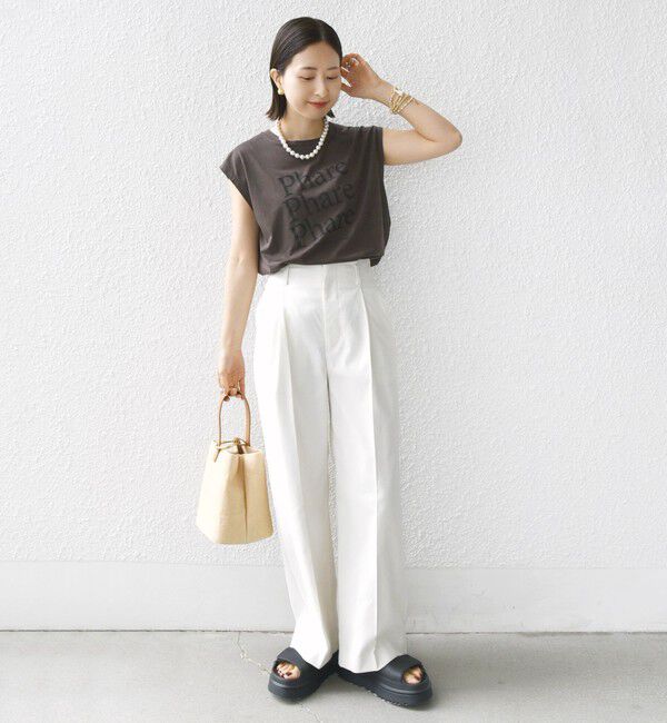 SHIPS for women「プラチナ ヴェール フレンチ スリーブ TEE」|Tシャツ・カットソー|