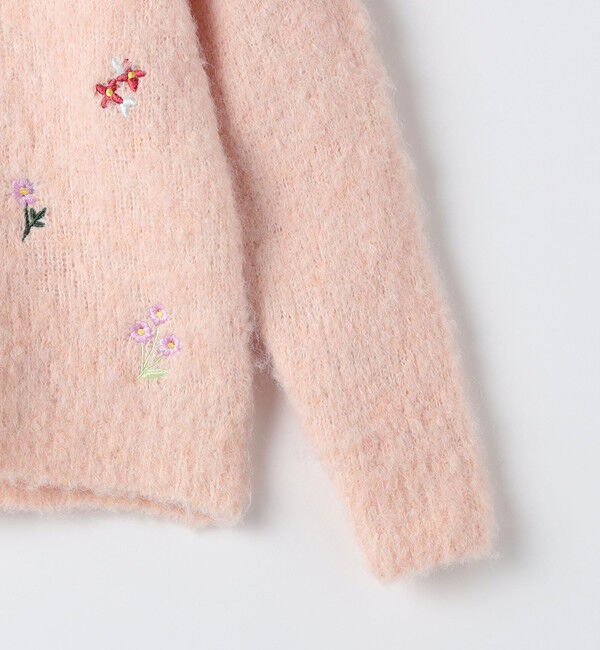 SHIPS KIDS「SHIPS KIDS:100～130cm /〈洗濯機可能〉シャギー エンブロイダリー ニット」|ニット・セーター|