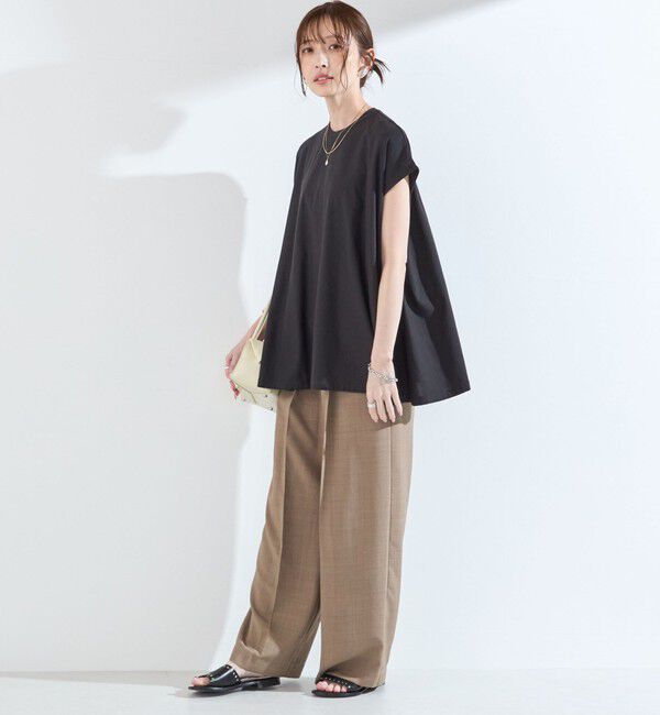 SHIPS Colors 「SHIPS Colors:〈接触冷感・手洗い可能〉クールタッチ シアー フレア Tシャツ◇」|Tシャツ・カットソー|
