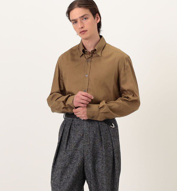 TOMORROWLAND BUYING WEAR「ERRICO FORMICOLA セルロースコットン タブカラーロングスリーブシャツ」|シャツ・ブラウス|