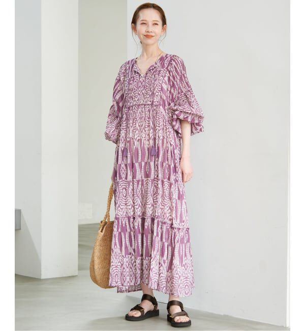 SLOBE IENA「《予約》India Ikat ワンピース」|ワンピース|