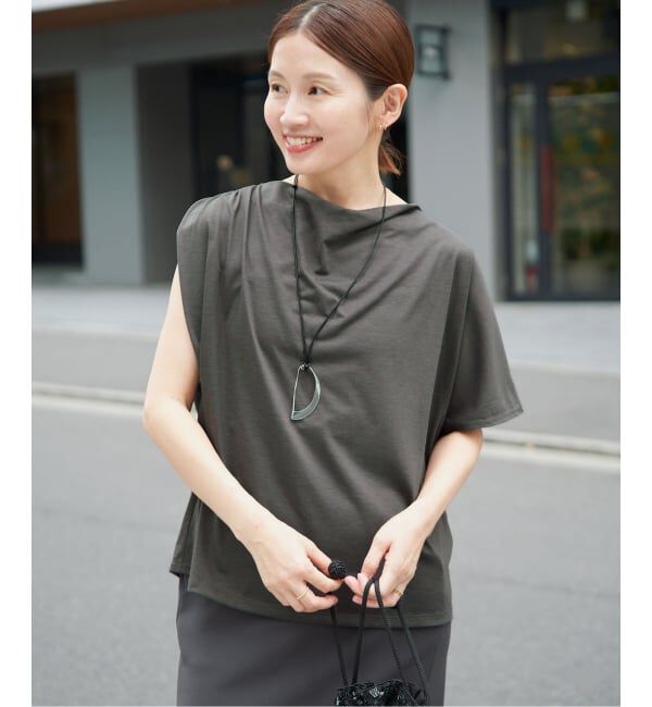 IENA「《予約/接触冷感》アシメトリソフトプルオーバー」|Tシャツ・カットソー|