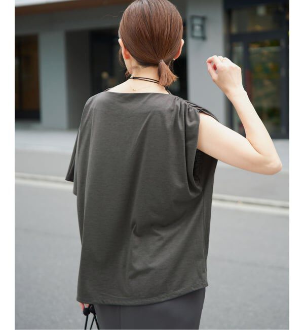 IENA「《予約/接触冷感》アシメトリソフトプルオーバー」|Tシャツ・カットソー|