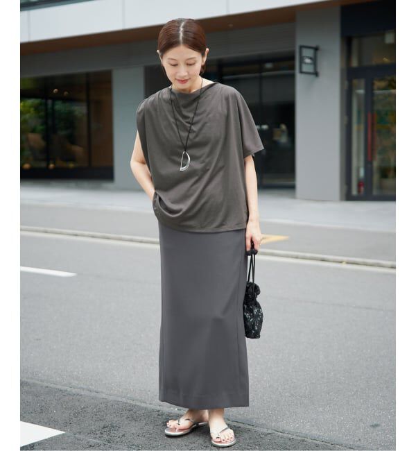 IENA「《予約/接触冷感》アシメトリソフトプルオーバー」|Tシャツ・カットソー|