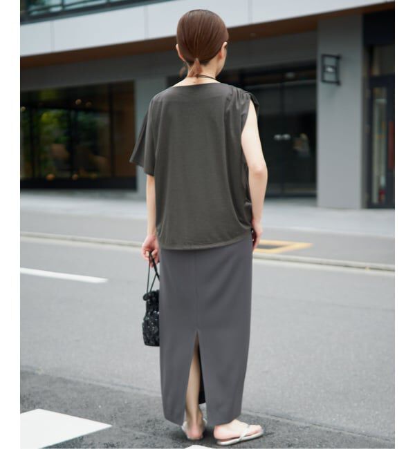 IENA「《予約/接触冷感》アシメトリソフトプルオーバー」|Tシャツ・カットソー|