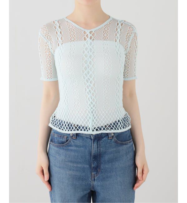 JOURNAL STANDARD「【EUCHRONIA/ユークロニア】 Stretch lace short sleeve tee」|Tシャツ・カットソー|