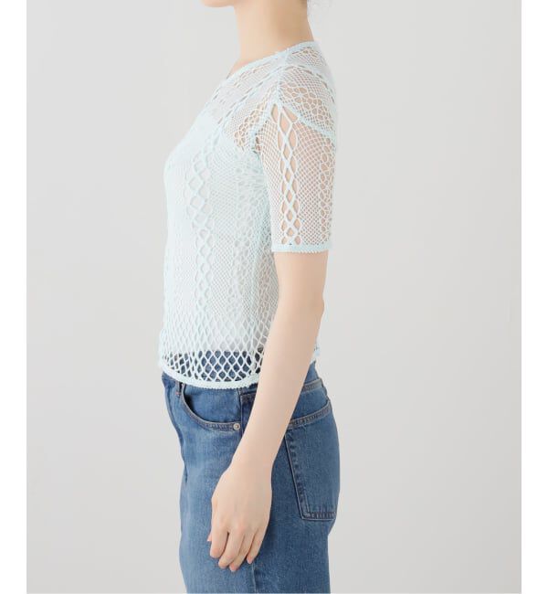 JOURNAL STANDARD「【EUCHRONIA/ユークロニア】 Stretch lace short sleeve tee」|Tシャツ・カットソー|