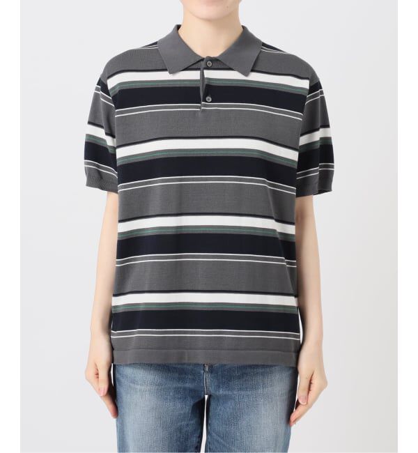 Glyph「《一部店舗+WEB限定》Glyph Multi Border Knit Poloshirt」|ニット・セーター|