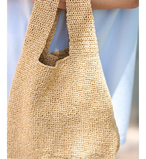 FRAMeWORK「BAGMATI /バグマティ shopping ラフィアライクバッグ」|かごバッグ|