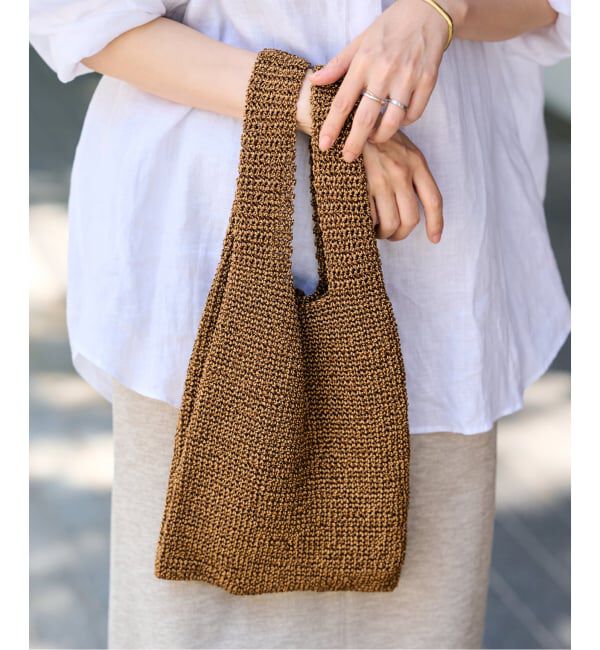 FRAMeWORK「BAGMATI /バグマティ shopping ラフィアライクバッグ」|かごバッグ|