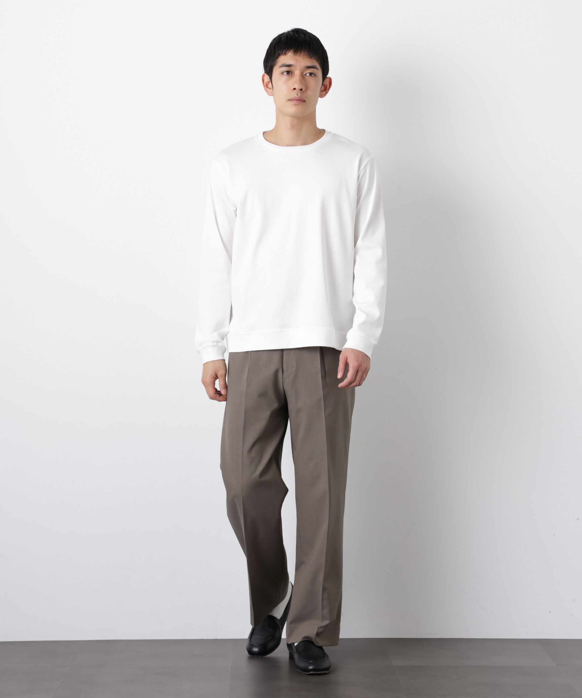 nano･universe「「FORMAL JERSEY」クルーネックカットソー長袖」|Tシャツ・カットソー|